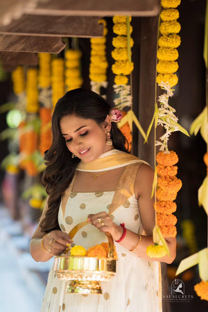 Sai Secrets Collections ONAM SPECIAL Series 4-KASAVU cotton Anarkali  sleeveless(Two set).