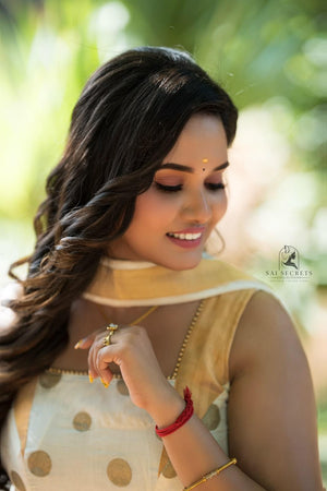 Sai Secrets Collections ONAM SPECIAL Series 4-KASAVU cotton Anarkali  sleeveless(Two set).