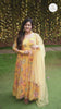 Sai Secrets Collections Women's Embroidered Organza Anarkali | Festive, Wedding & Party Wear | Available in Plus Sizes | EMBROIDERY ORGANZA Yellow.