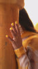 Sai Secrets Collections Women's  Anarkali FOIL PRINTED ORGANZA PAVAZHAMALI - Mango Yellow.