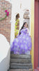 Sai Secrets Collections Women's  Anarkali - Pavazhamali MATERIAL-FOIL PRINTED ORGANZA - LAVENDER.